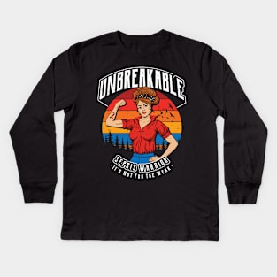 Unbreakable Sepsis Warrior Kids Long Sleeve T-Shirt
